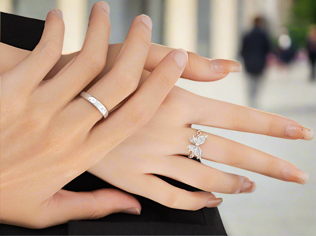 Elegant 925 Sterling Silver Butterfly Ring - Adjustable Vintage Nature Jewelry for Women