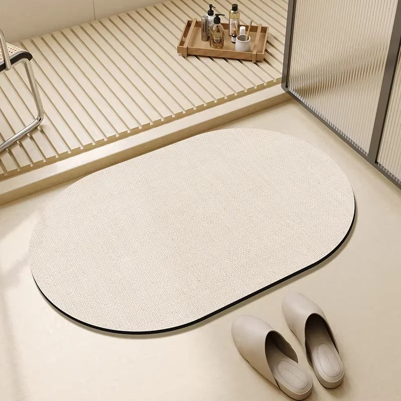 VIKAMA Diatomaceous Earth Bathroom Mat Simple Style Household Bathroom Absorbent Mat Foot Mat Carpet Quick Drying Easy To Care