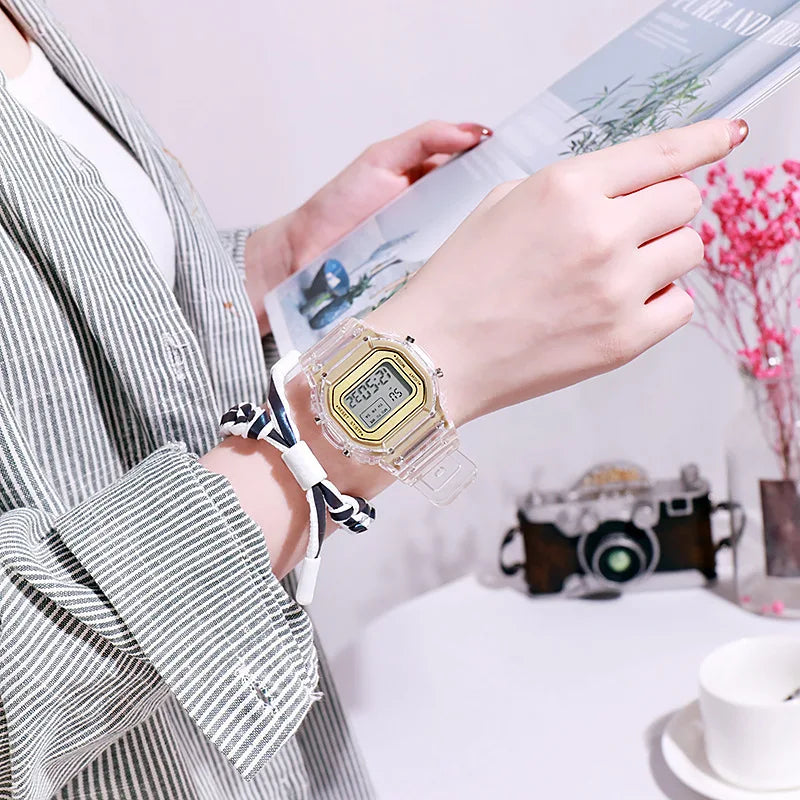 New Sports Digital Watch for Men Women Simple Square LED Watch Fashion Casual Electronic Wristwatches Student Clock reloj mujer