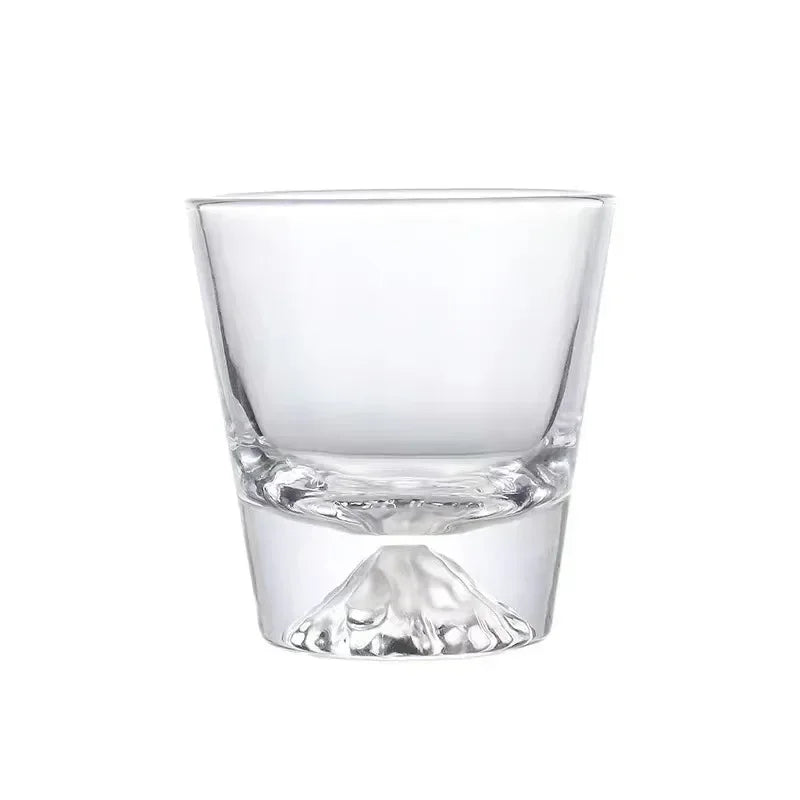 Japanese Style Fuji Glass, Whiskey Glass, Crystal Glass, Edo Glass Gift Box, Snow Mountain  Japanese Sake