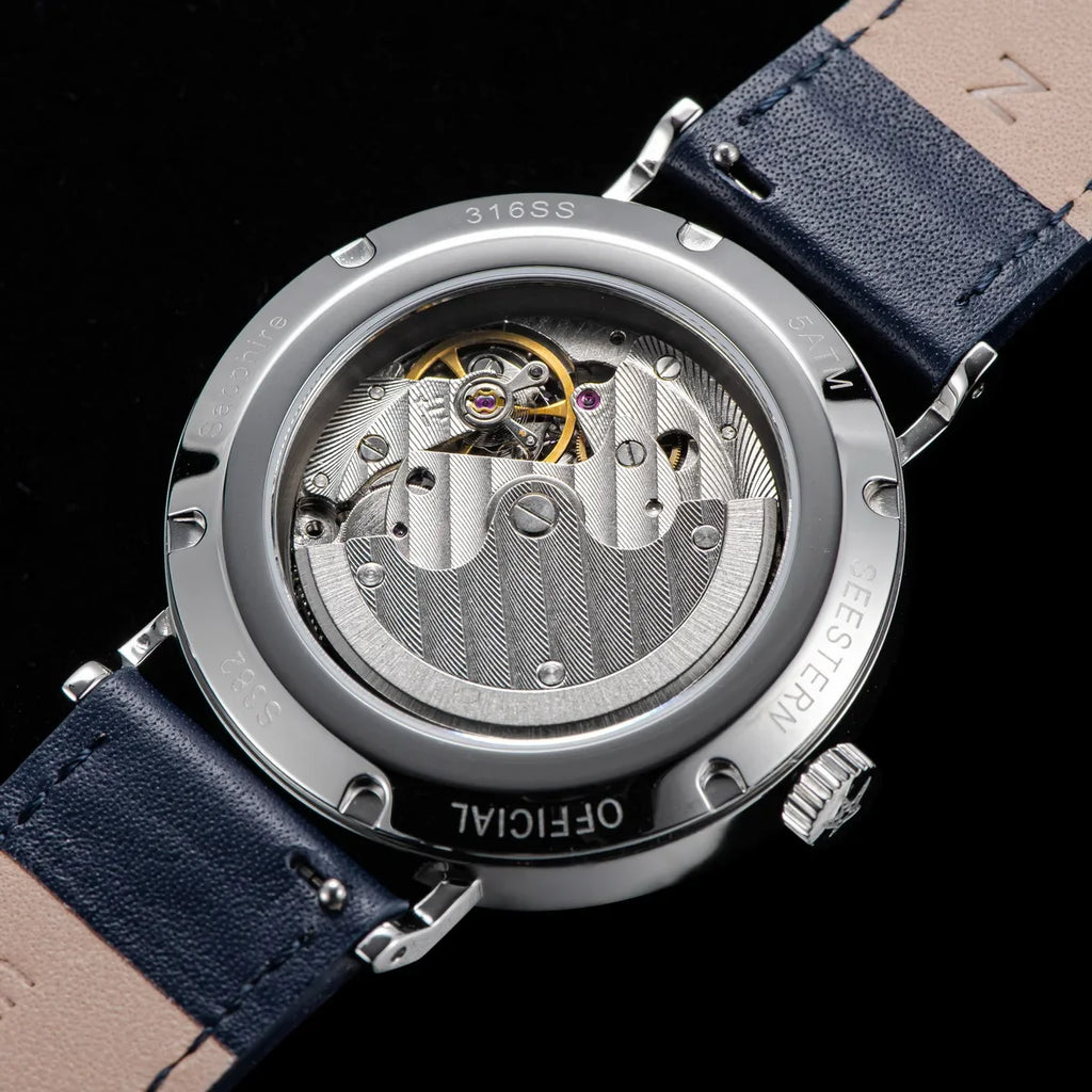 Men's Ultra-Thin Automatic Dress Watch – Stainless Steel Business Watch
