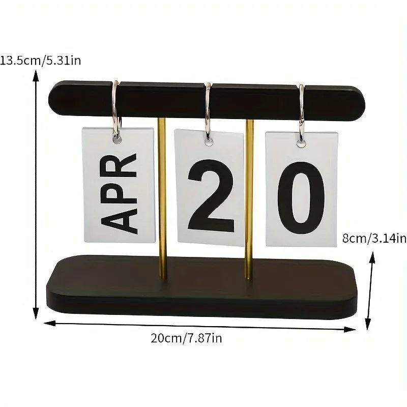 Modern Minimalist Flip Desk Calendar - Everyday View, English Language, Home and Office Decor Desk Accessory