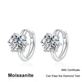 NeeTim 0.5ct 1ct Moissanite Earrings 925 Sterling Silver Lab Diamond Sparkling Party Wedding Studs Earring Designer for Women
