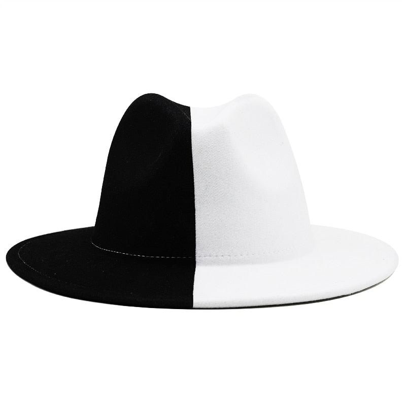 Two-Tone Modern Unisex Fedora Hat with Adjustable Fit