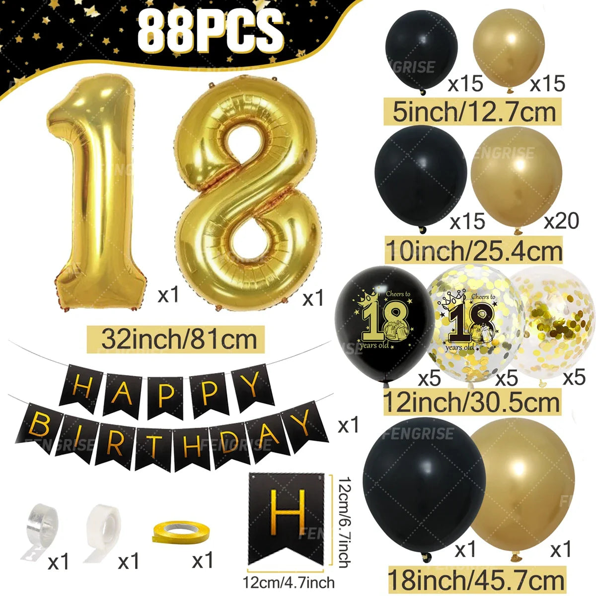 Black Gold Birthday Table Runner 30 50 Birthday Tablecloth Balloon Party Decoration For Home Backdrop Wedding Adult Anniversary
