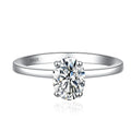 NeeTim 1ct Oval Cut Moissanite Ring for Women Engagement Wedding Lab Diamond s925 Sterling Silver with Gold Plated Rings Jewelry
