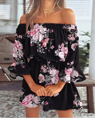 Women's Off-Shoulder Floral Blouse