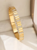 1pieces/set women's wedding jewelry party holiday Valentine's Day gift stainless steel bracelet plated with 18K gold bracelet