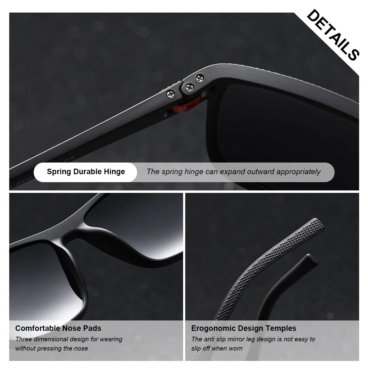Trendy Square Polarized Sunglasses for Women White Pink Frame