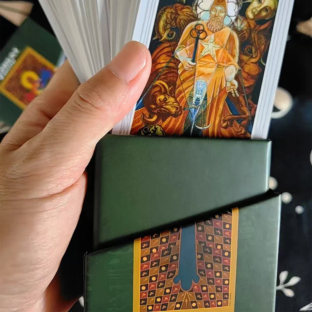 Thoth Tarot Cards 80 Cards 3 Magicians Oracle English Divination America Edition Board Playing Games In Irregular Gift Box