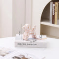12.5cm Mini Ceramic Poodle Abstract Ornament Creative Sculpture Study Room Statue Home Office Accessories Festival Decoration