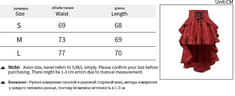 Alt Goth Fairy core Grunge Lolita Skirt Women Dark Gothic