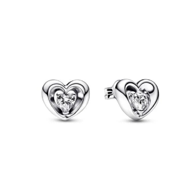 Christmas Gift Hot Selling 925 Silver Blue Stone Flower Stud Earrings Fit Women's Festival Exquisite Charm Jewelry Gifts