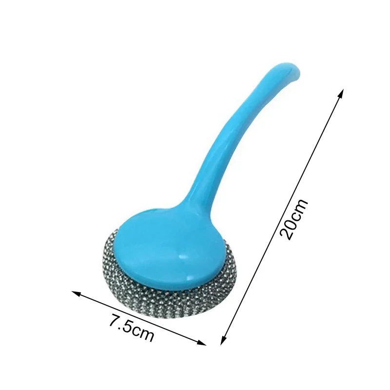 Kitchen Non Damaging Pot Strong Cleaning Brush Pot Brush Detachable And Washable Non Stick Pot Steel Wire Ball PET Cleaning Ball