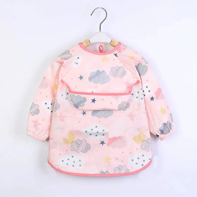 Baby Kids Long Sleeve Scarf Waterproof Apron