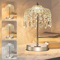 Light Luxury Crystal Table Lamp Bedroom Bedside European Retro Decorative Night Light Atmosphere Home Lighting Fixtures
