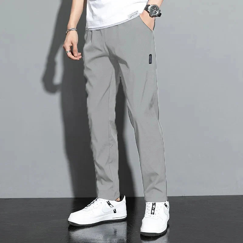 Slim Fit Stretch Jogger Pants with Elastic Waist