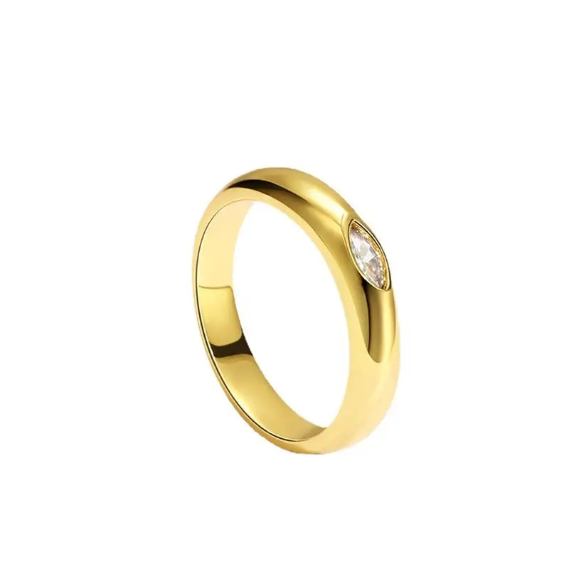 925 Sterling Silve Hot Sale Wedding Bands Women Rings with Marquise Cubic Zirconia Simple and Elegant Female New Trendy Jewelry