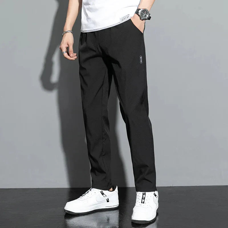 Slim Fit Stretch Jogger Pants with Elastic Waist
