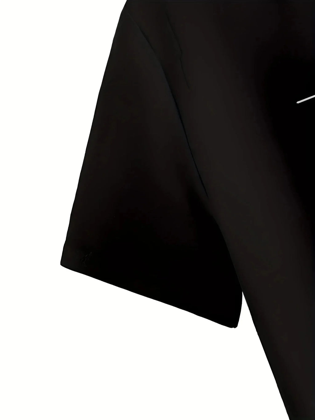 Men's Black and Beige Two-Tone Short Sleeve Streetwear Set - Image 4