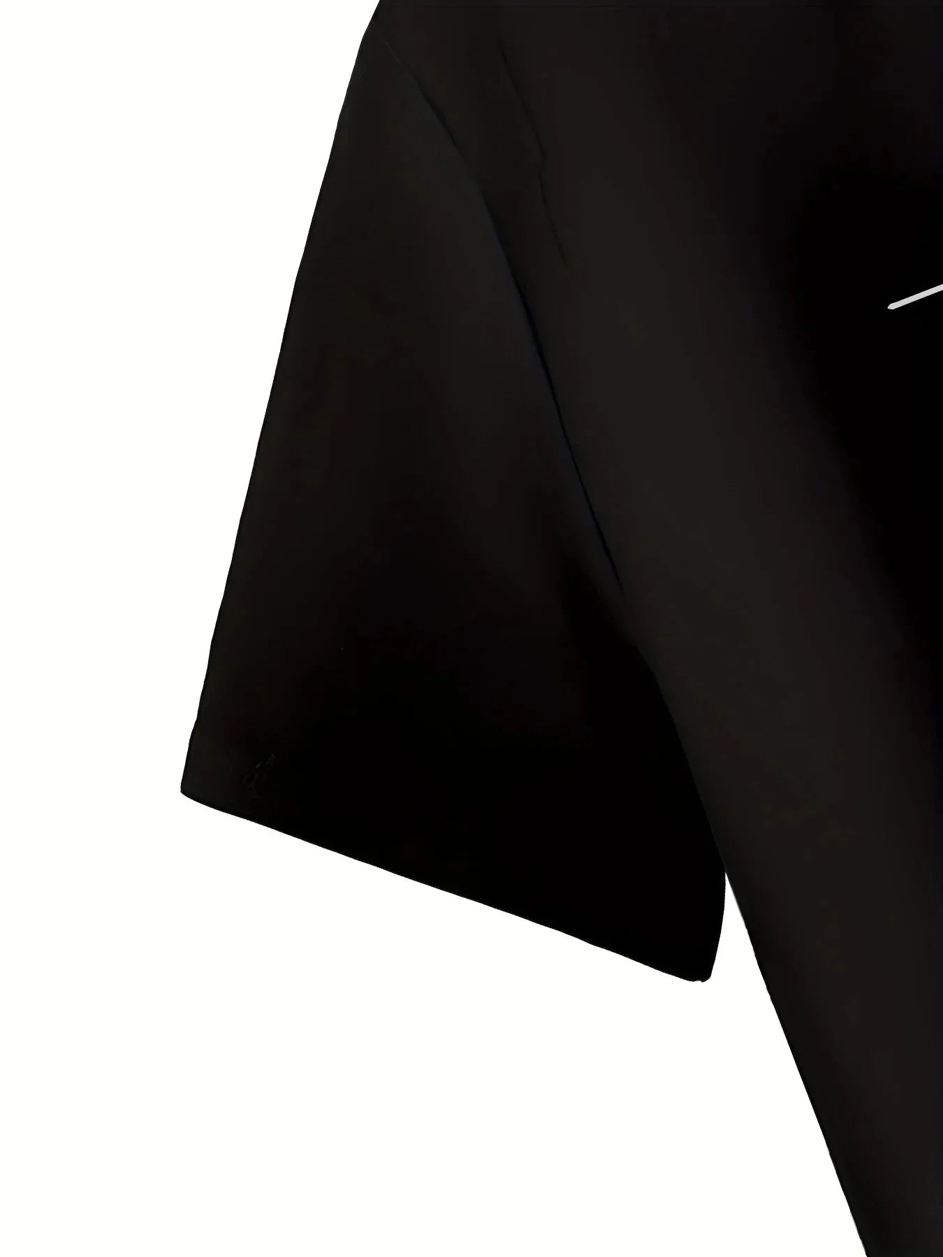 Men's Black and Beige Two-Tone Short Sleeve Streetwear Set - Image 4