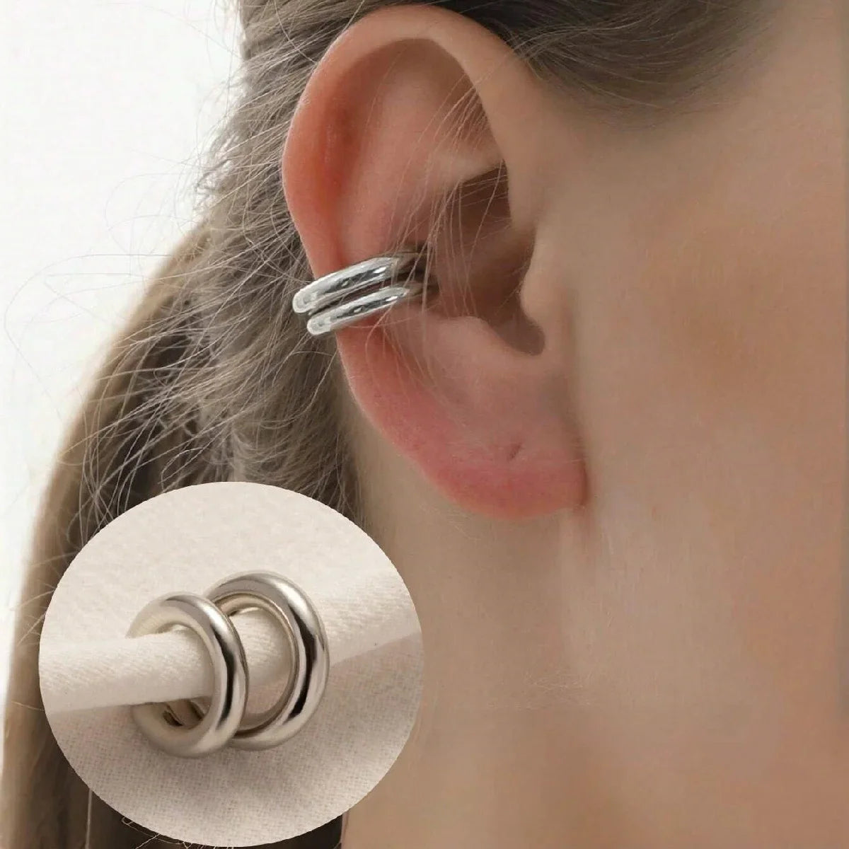Fashion Smooth Circle C Shape Clip Earrings For Women Lightweight Non-Piercing Cartilage Ear Cuff Daily Wear Jewelry Gifts 2025