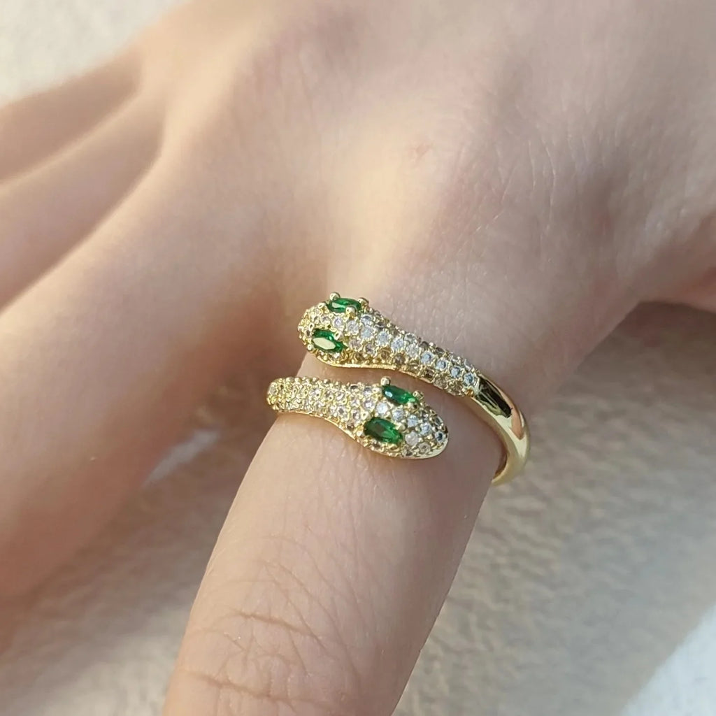 925 Sterling Silver Snake Zircon Rings For Women Wedding Luxury Jewelry Wholesale Dropshipping