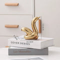 Nordic Ceramic Swan Sculpture Animal Decorative Figurine Home Decor Room Accessory Swans Decorative Item