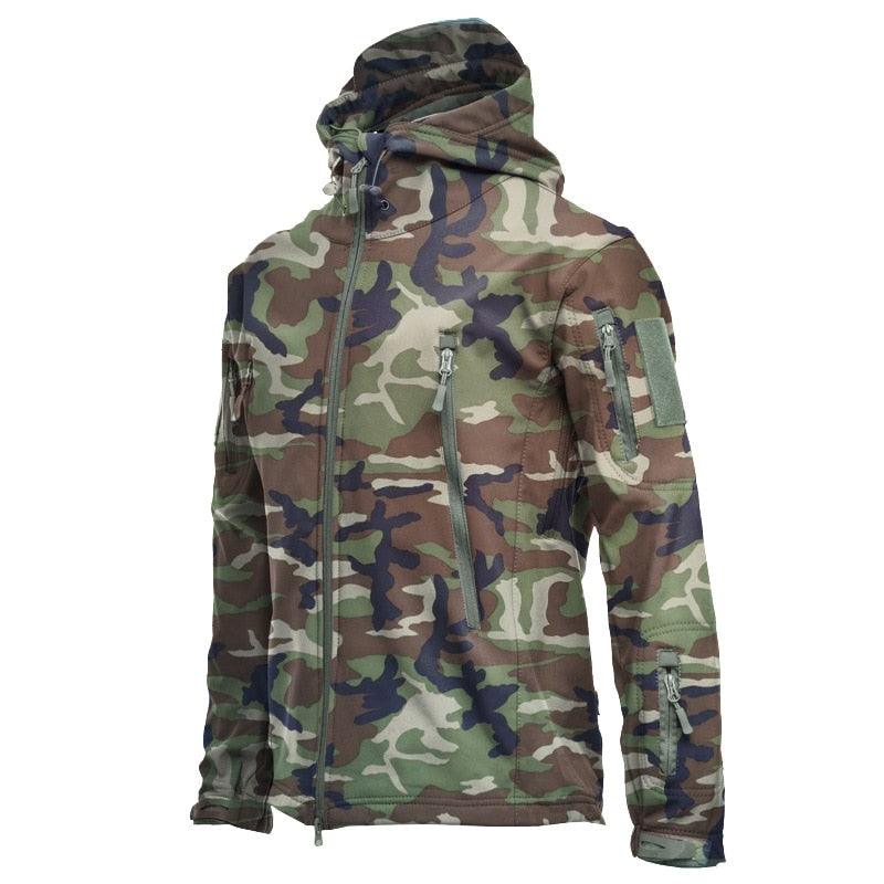 Men's Waterproof Camouflage Hooded Tactical Winter Jacket