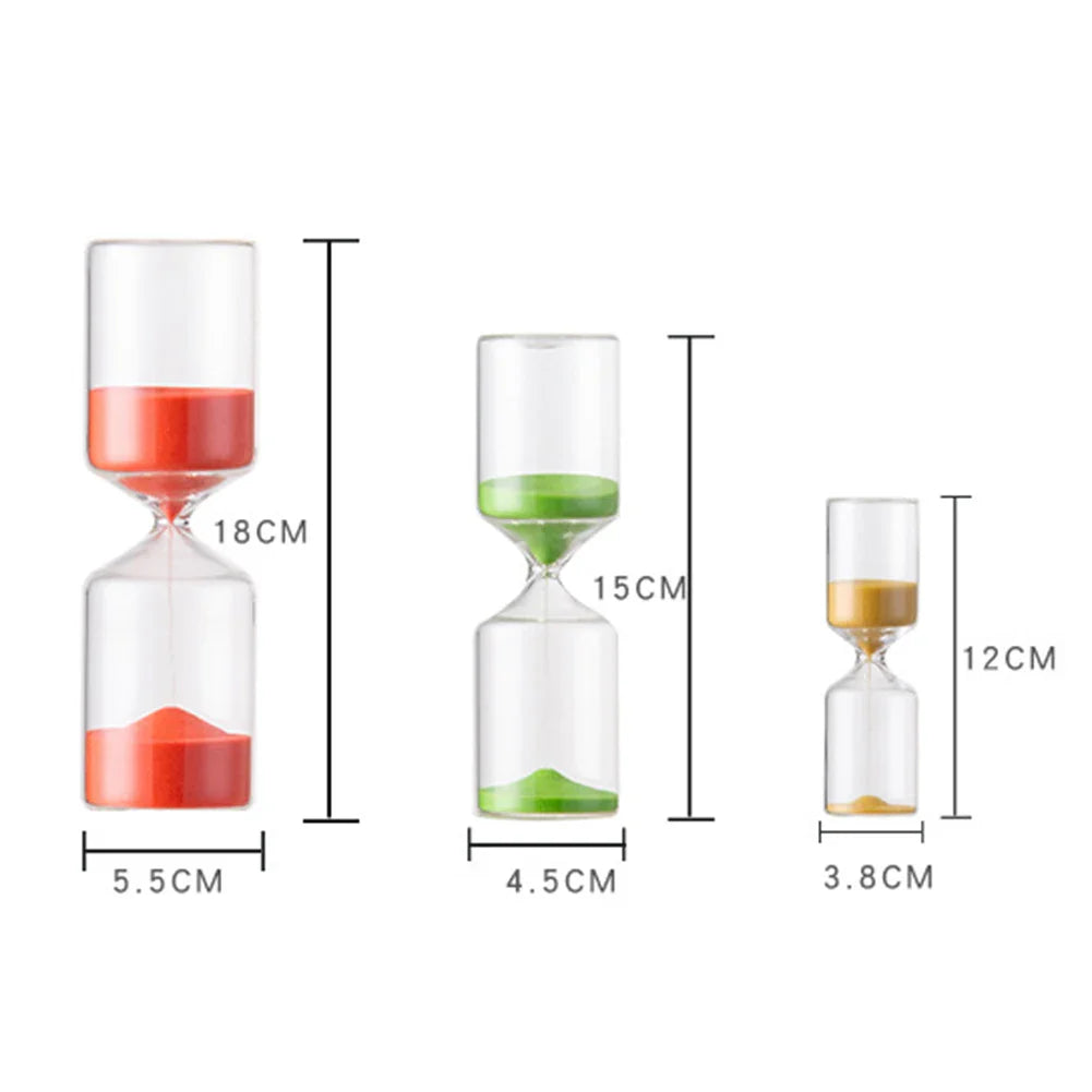 5/10/15/30 Minutes Sandglass Sand Timer Color Glass Hourglass Sand Clock Children Kids Gift Fashion Home Decoration