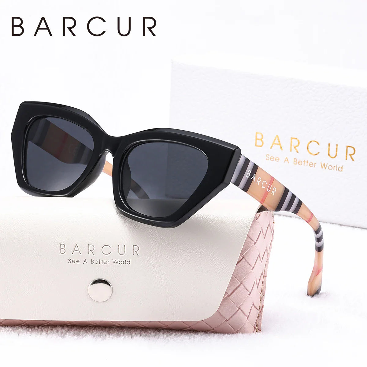 Stylish Irregular Polarized Sunglasses Thick Frame UV400