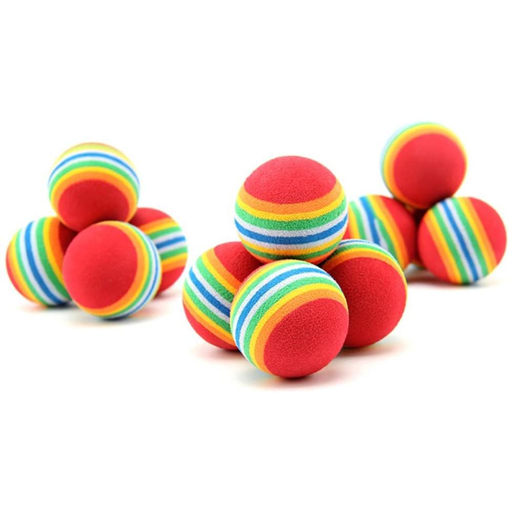Interactive Rainbow Cat Toy Ball – Playful Kitten Teaser Toy