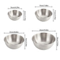 17-25cm Stainless Steel Gold And Silver Salad Bowl Rice Noodles Lamian Noodles Bowl Kitchen Tableware Food Container