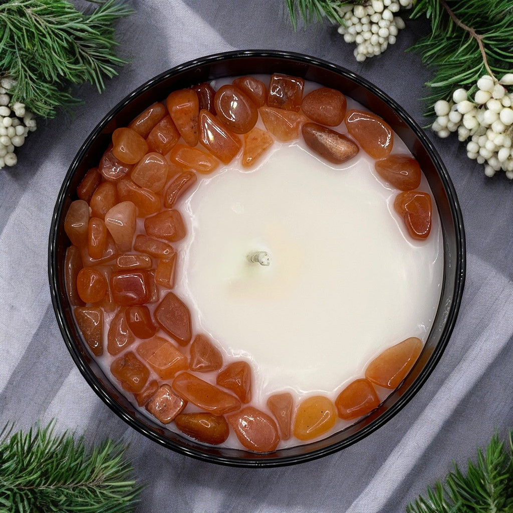 Juniper Zest Crystal Candle, 10oz