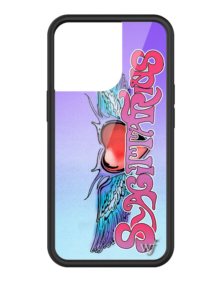 Sagittarius Zodiac iPhone Case with Heart and Wing Graphic - Image 5