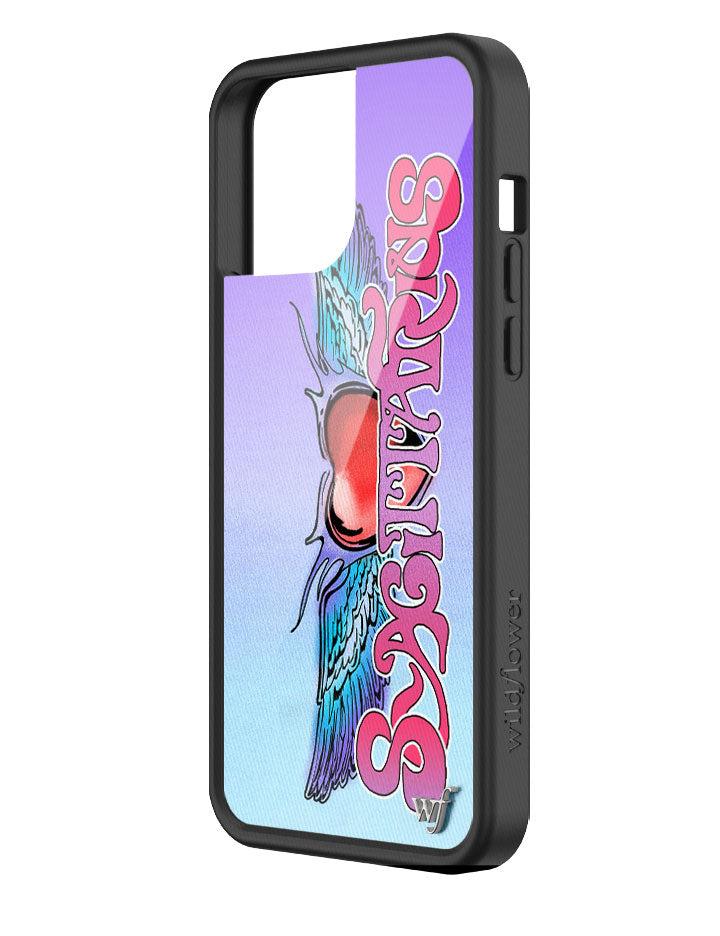 Sagittarius Zodiac iPhone Case with Heart and Wing Graphic - Image 4
