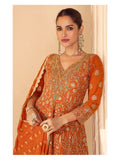 Orange Pure Georgette Anarkali Suit Set Full Stitched Ethnic Wear