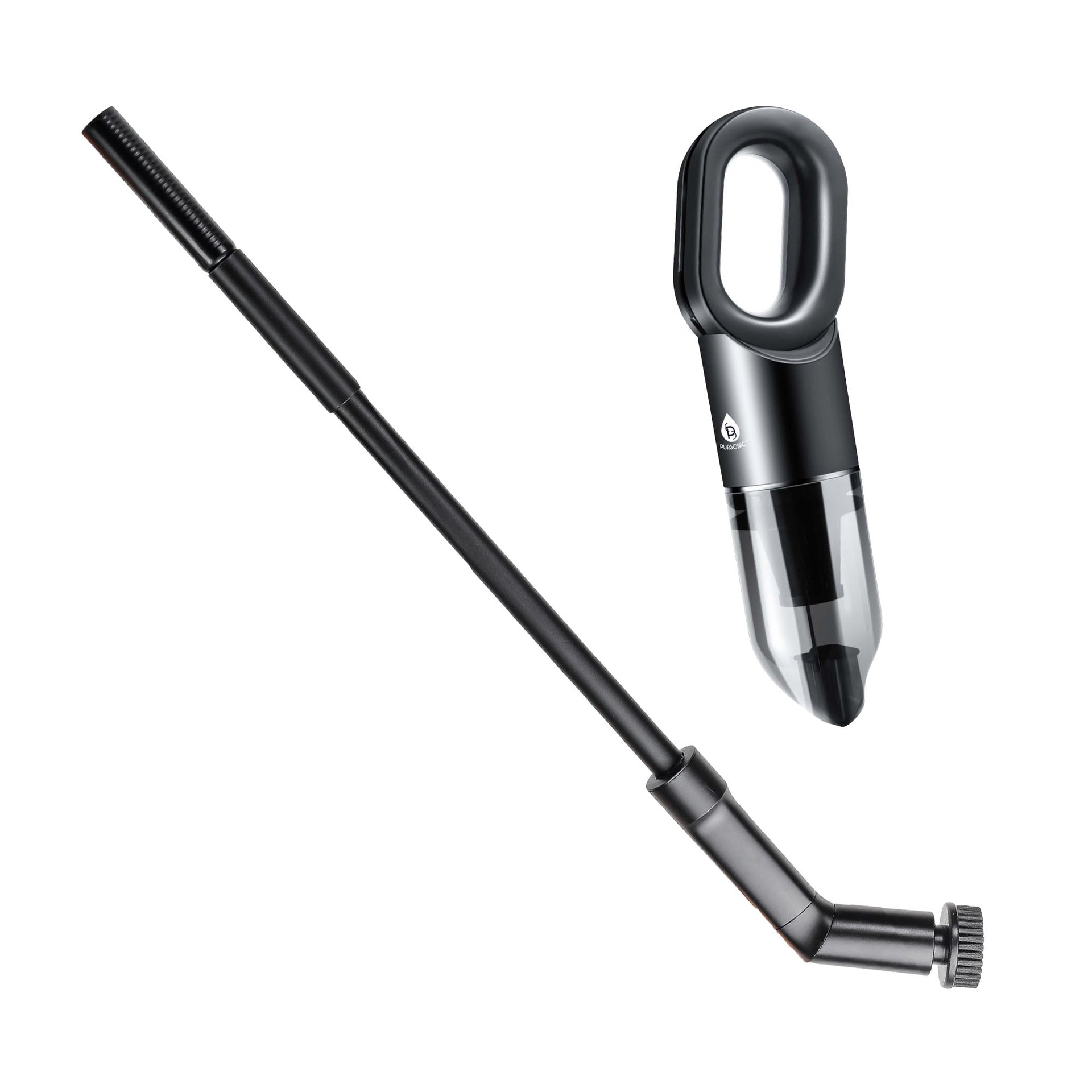 Pursonic CleanMax Duo Bundle: USB Rechargeable Cordless Handheld Vacuum Cleaner + Electric Scalable Scrubber Brush