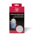 Professional iridescent salon styling cape with adjustable neck closure