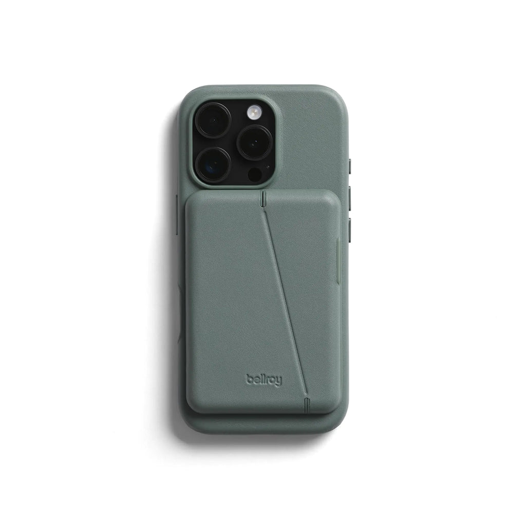 Bellroy Mod Phone Case + Wallet for iPhone 16 Pro (Slim Leather iPhone case Phone Wallet) - Agave
