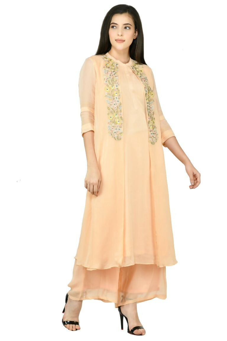 Peach Viscose Kurta Set - Soft Breathable 2-Piece Outfit