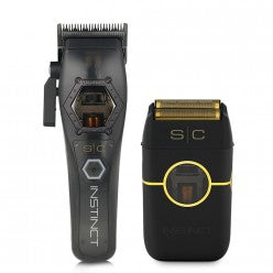 StyleCraft Metal Instinct Professional Clipper and Shaver combo set in metallic finish