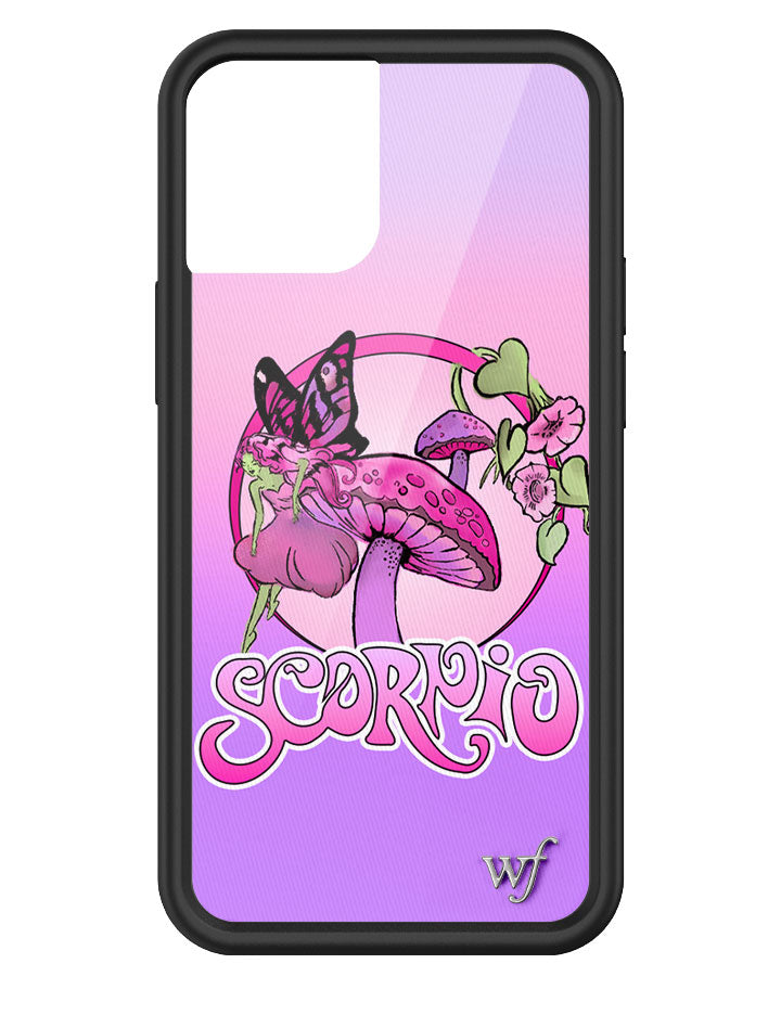 Scorpio Zodiac iPhone Case Purple Pink Fairy Mushroom Design