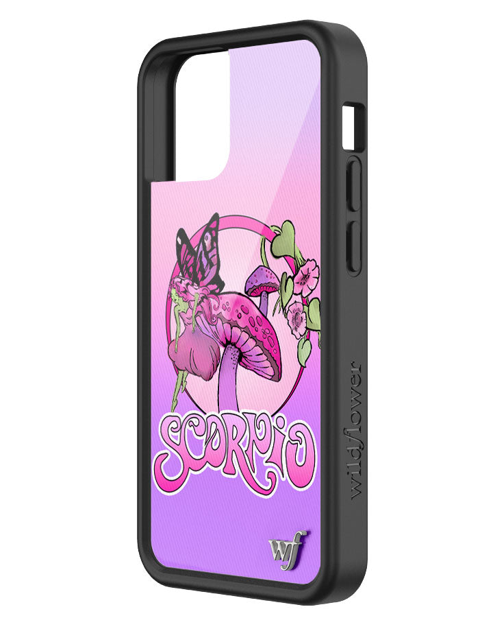 Scorpio Zodiac iPhone Case Purple Pink Fairy Mushroom Design