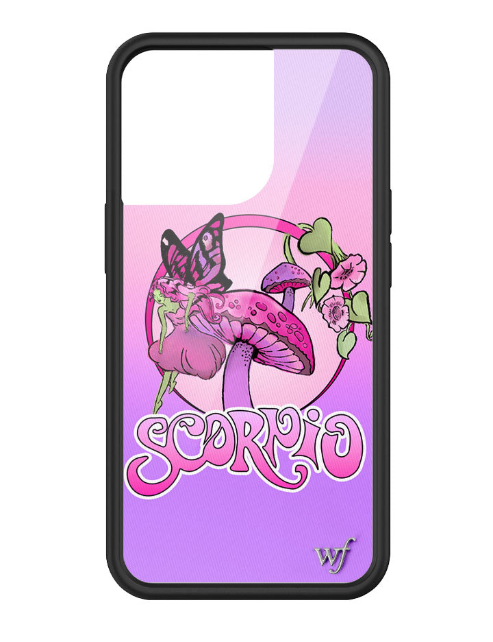 Scorpio Zodiac iPhone Case Purple Pink Fairy Mushroom Design