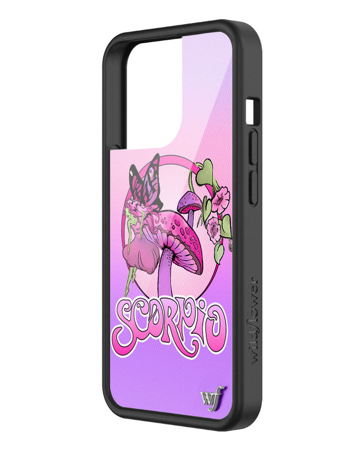Scorpio Zodiac iPhone Case Purple Pink Fairy Mushroom Design