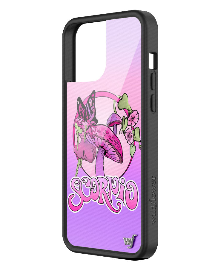 Scorpio Zodiac iPhone Case Purple Pink Fairy Mushroom Design