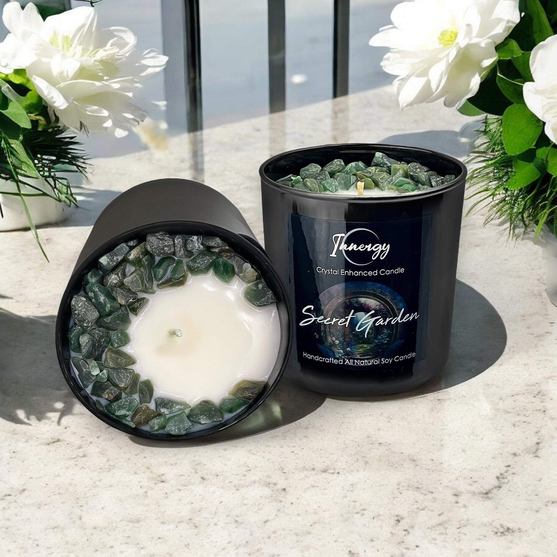 Secret Garden Crystal Candle, 10oz