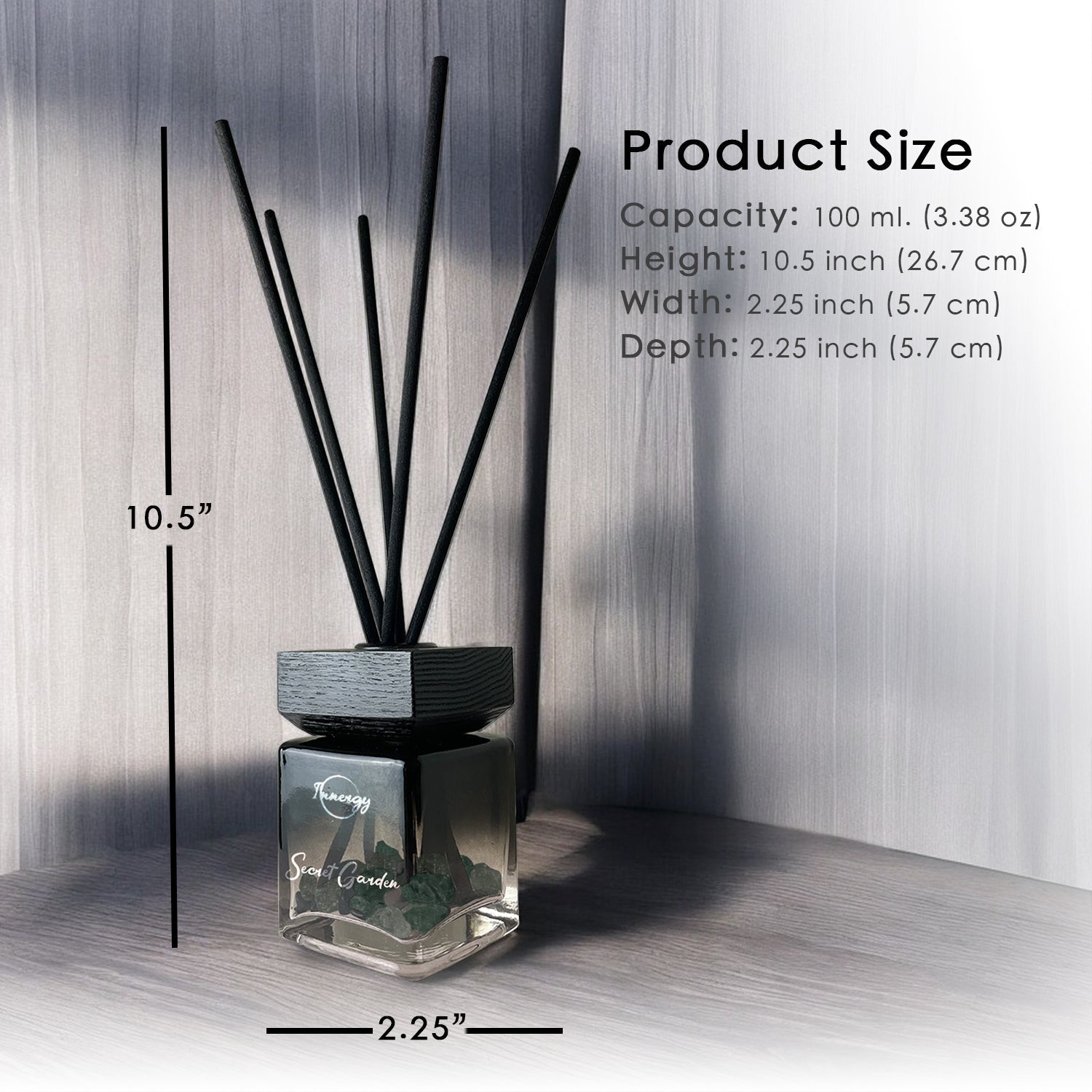 Secret Garden Crystal-Enhanced Reed Oil Diffuser, 100ml