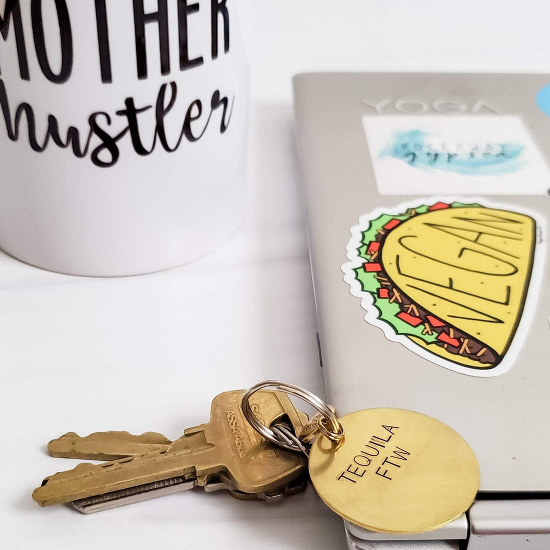 SEE YOU NEXT TUESDAY Brass Keychain